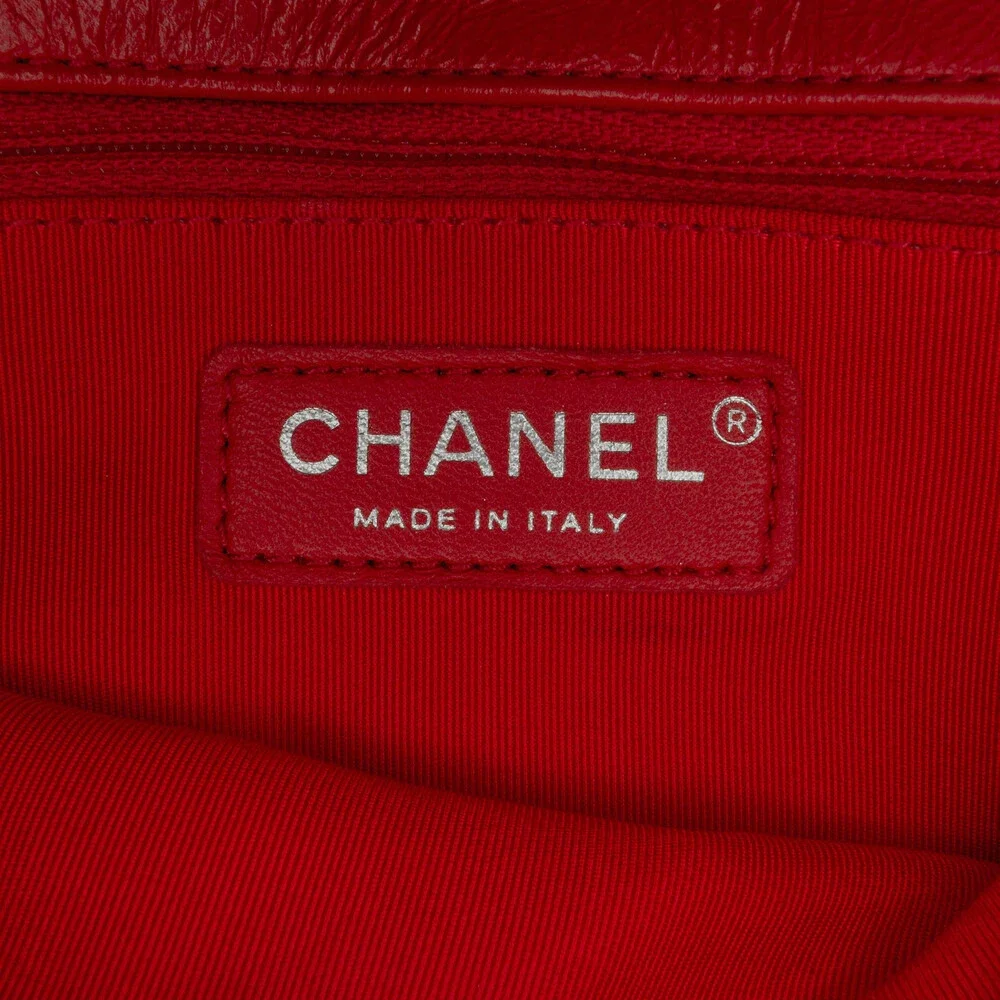 Auth Chanel Cc Crinkled Skin Chain Flap #157799C23B - Picture 7 of 12